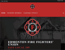 Tablet Screenshot of edmontonfirefighters.com